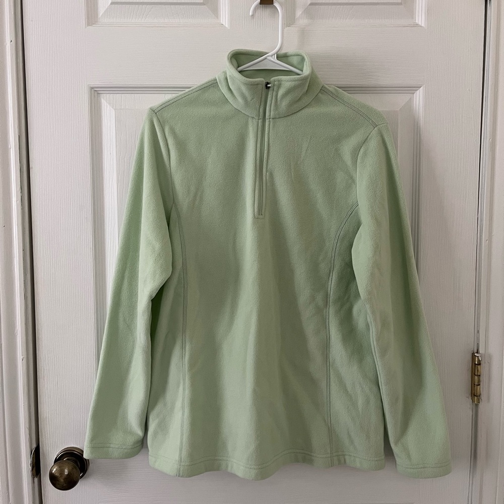 Lands' End Mint Green Fleece Pullover